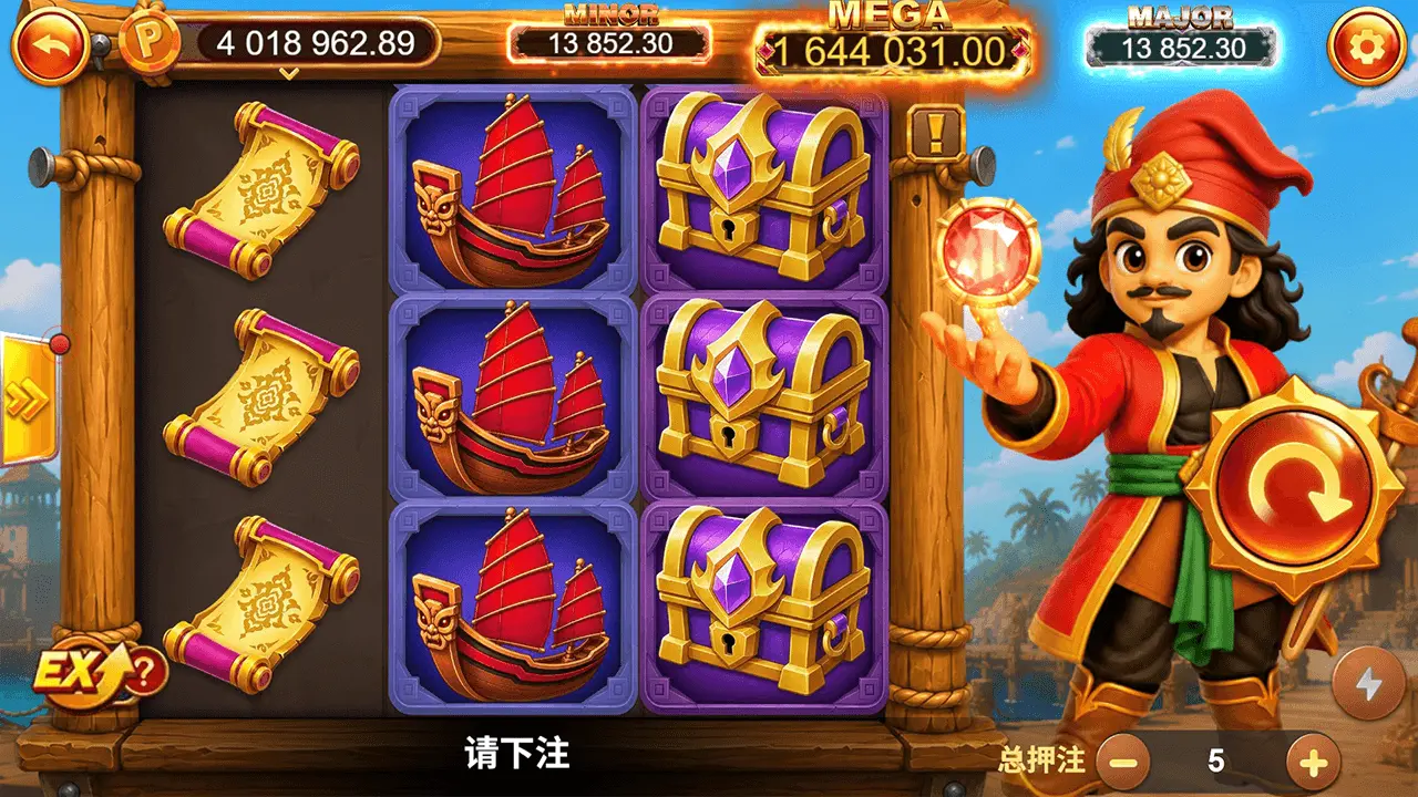 Lucky365 Legend of Hang Tuah Treasures Gameplay Screenshot