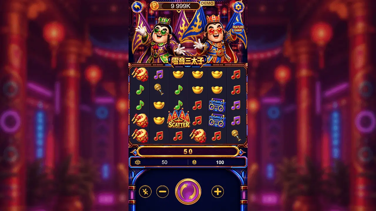Lucky365 Electric Techno Neon Gods Gameplay Screenshot